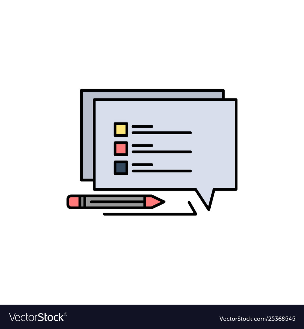 Chat sms message write flat color icon Vector Image Chat sms message write flat color icon