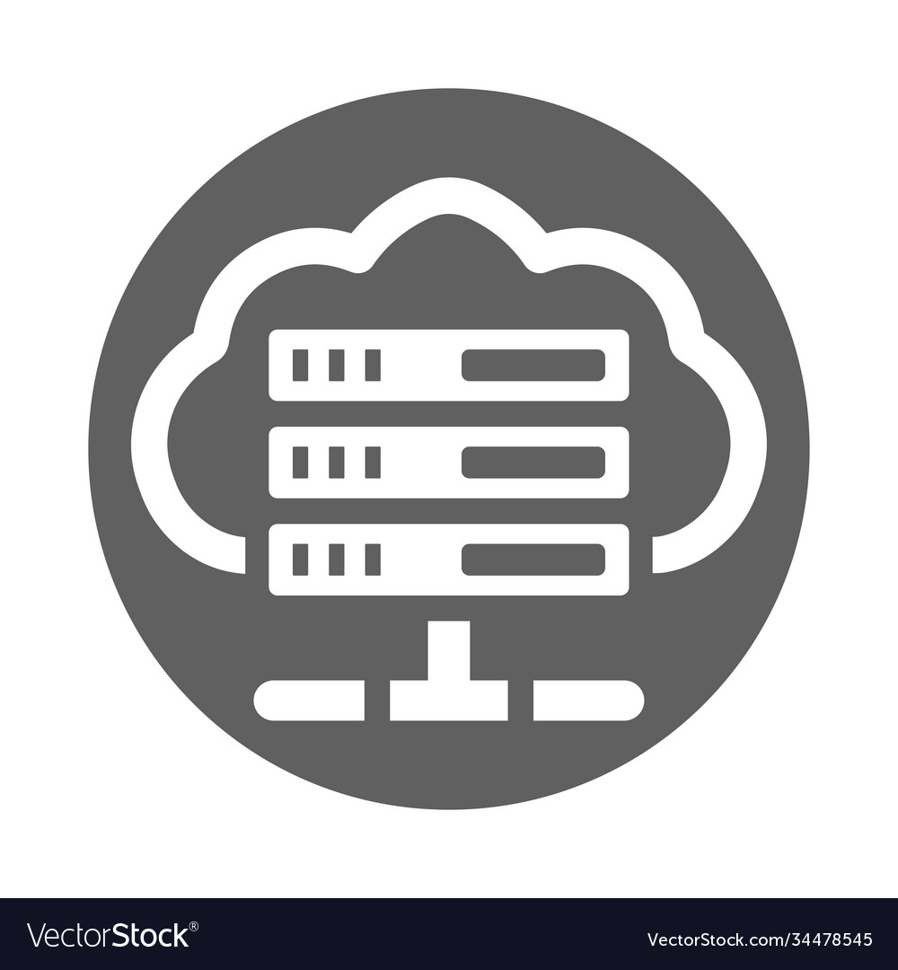 Cloud hosting server share icon gray