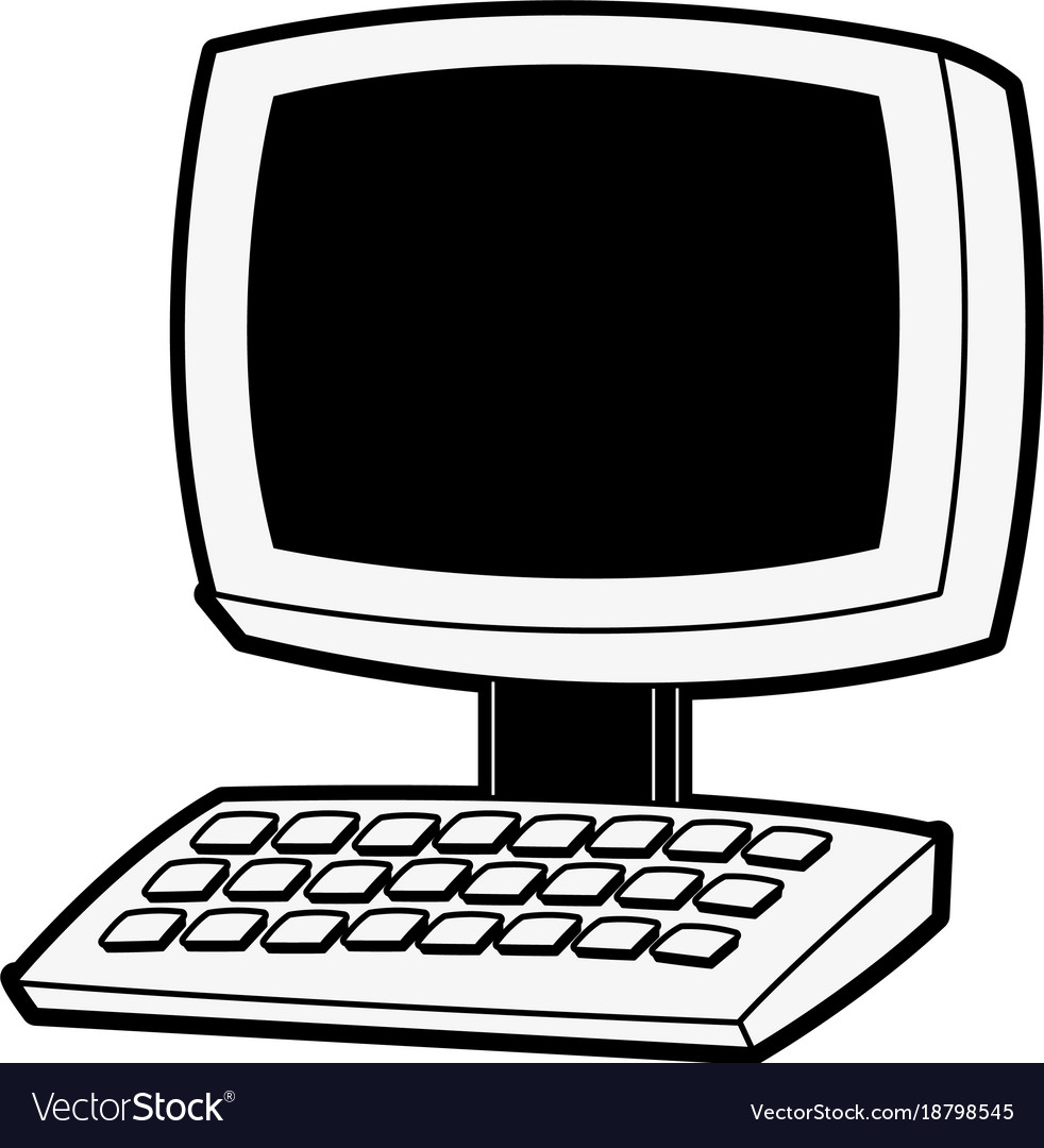 Computer with keyboard