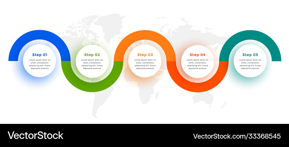Creative six steps circular infographic template Vector Image