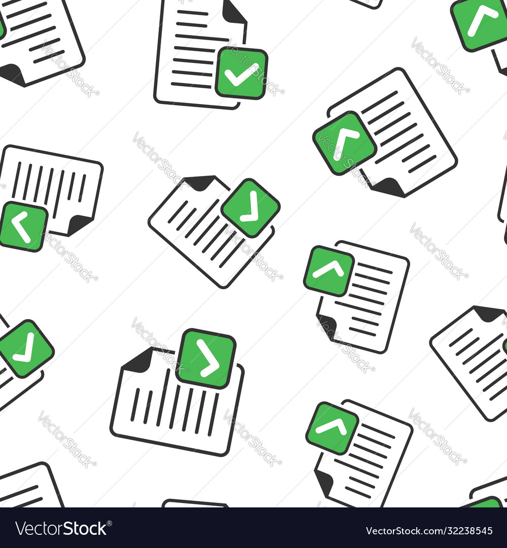 Document accepted icon in flat style correct