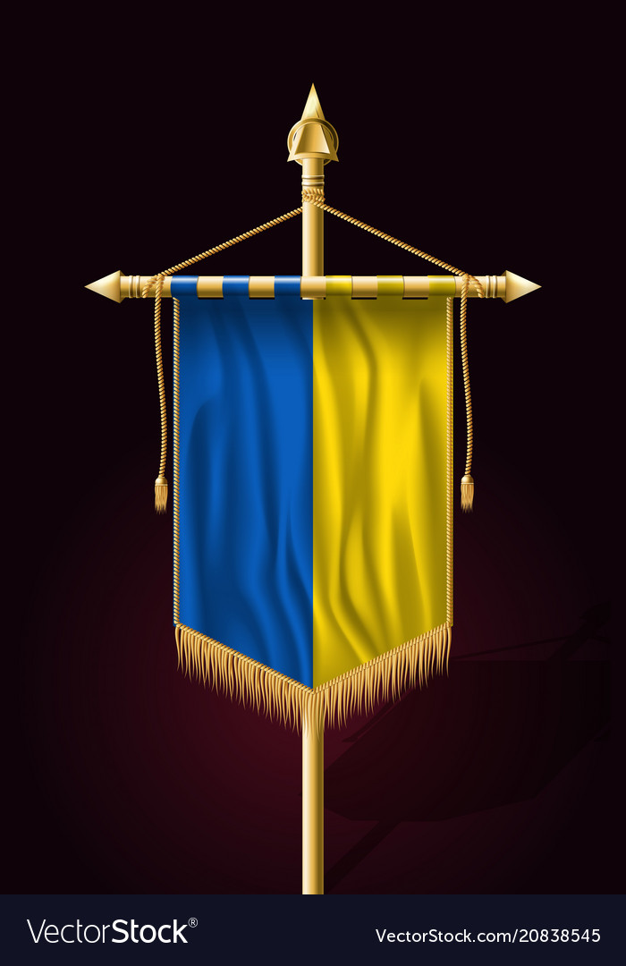 Flag of ukraine festive vertical banner wall