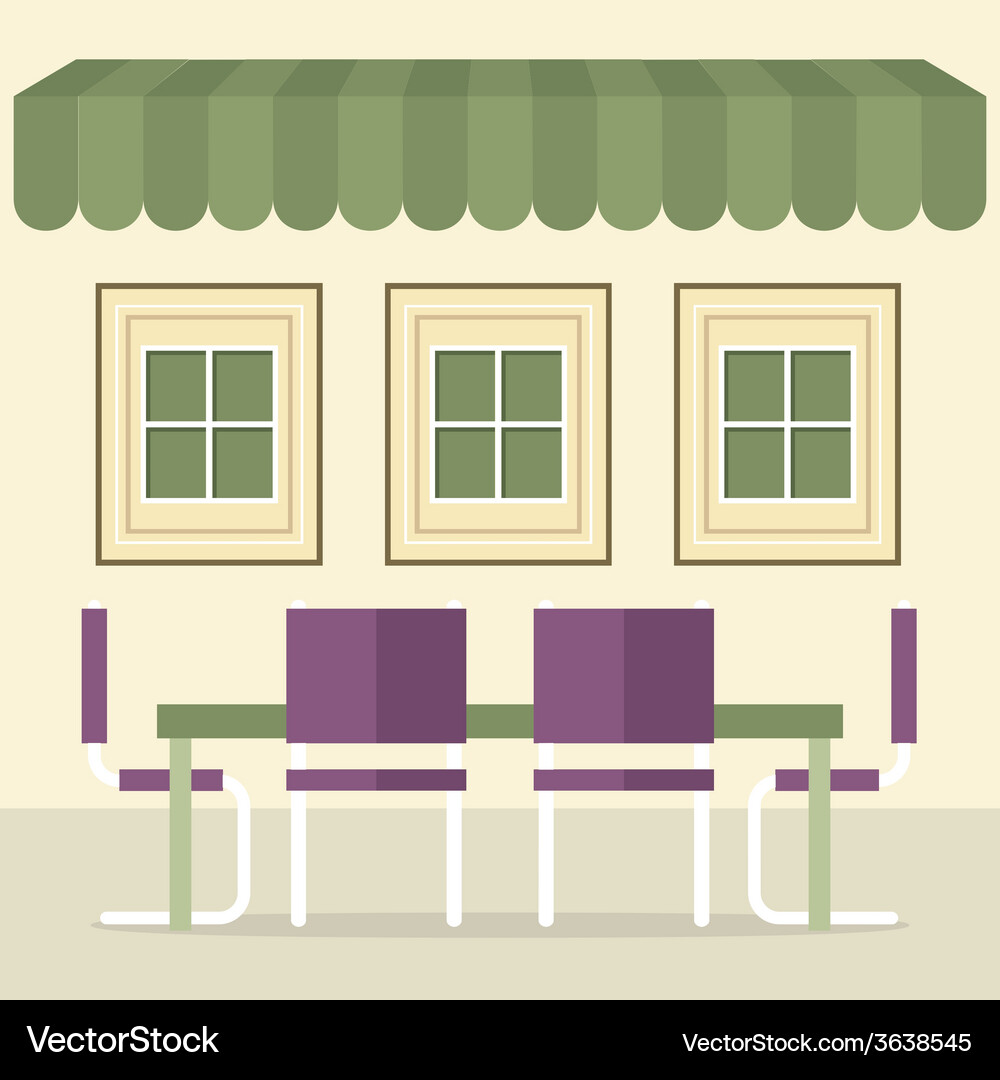 Flat design interior dining room Royalty Free Vector Image