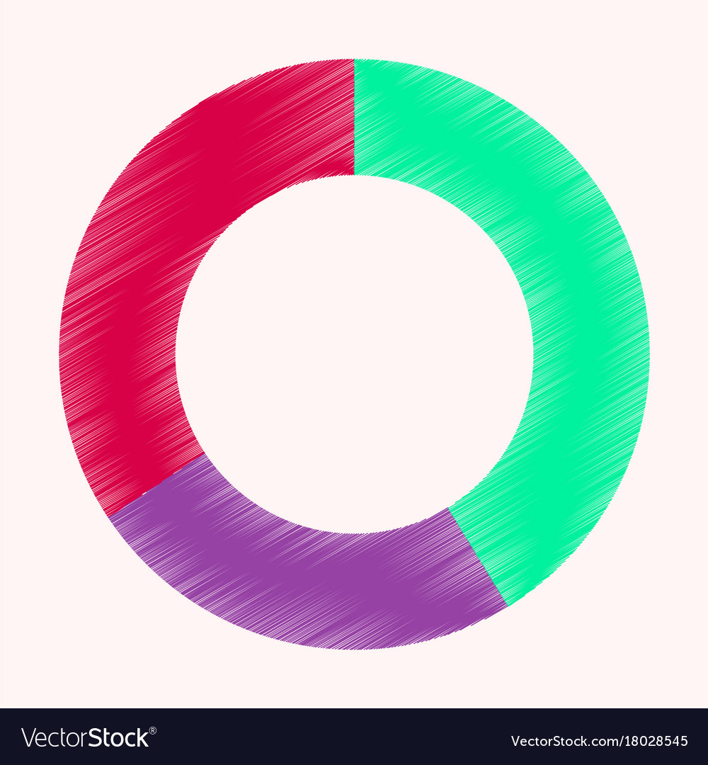 Flat shading style icon pie chart