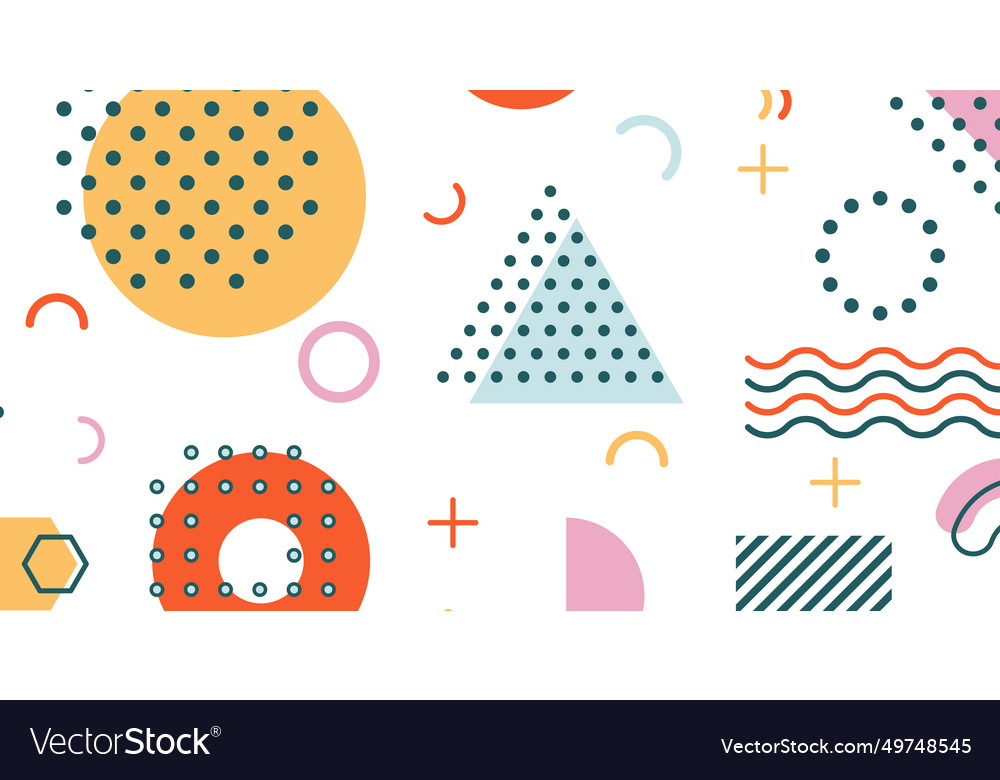 Modern abstract background with memphis elements Vector Image Modern abstract background with memphis elements