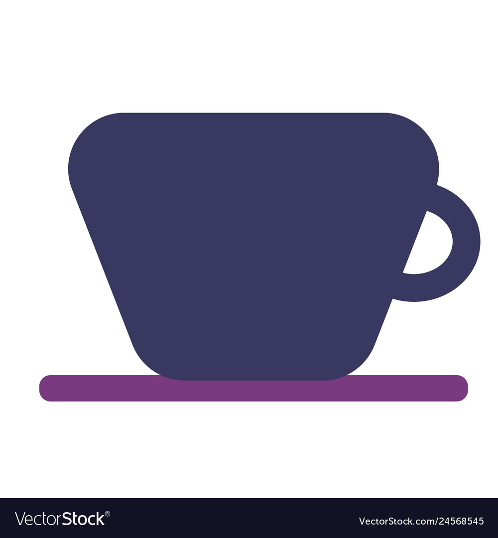 Mug flat on white Royalty Free Vector Image - VectorStock