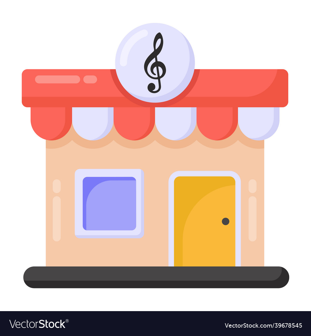 Music Shop Royalty Free Vector Image Vectorstock