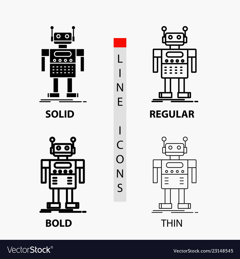 Robot android artificial bot technology icon vector image Robot android artificial bot technology icon