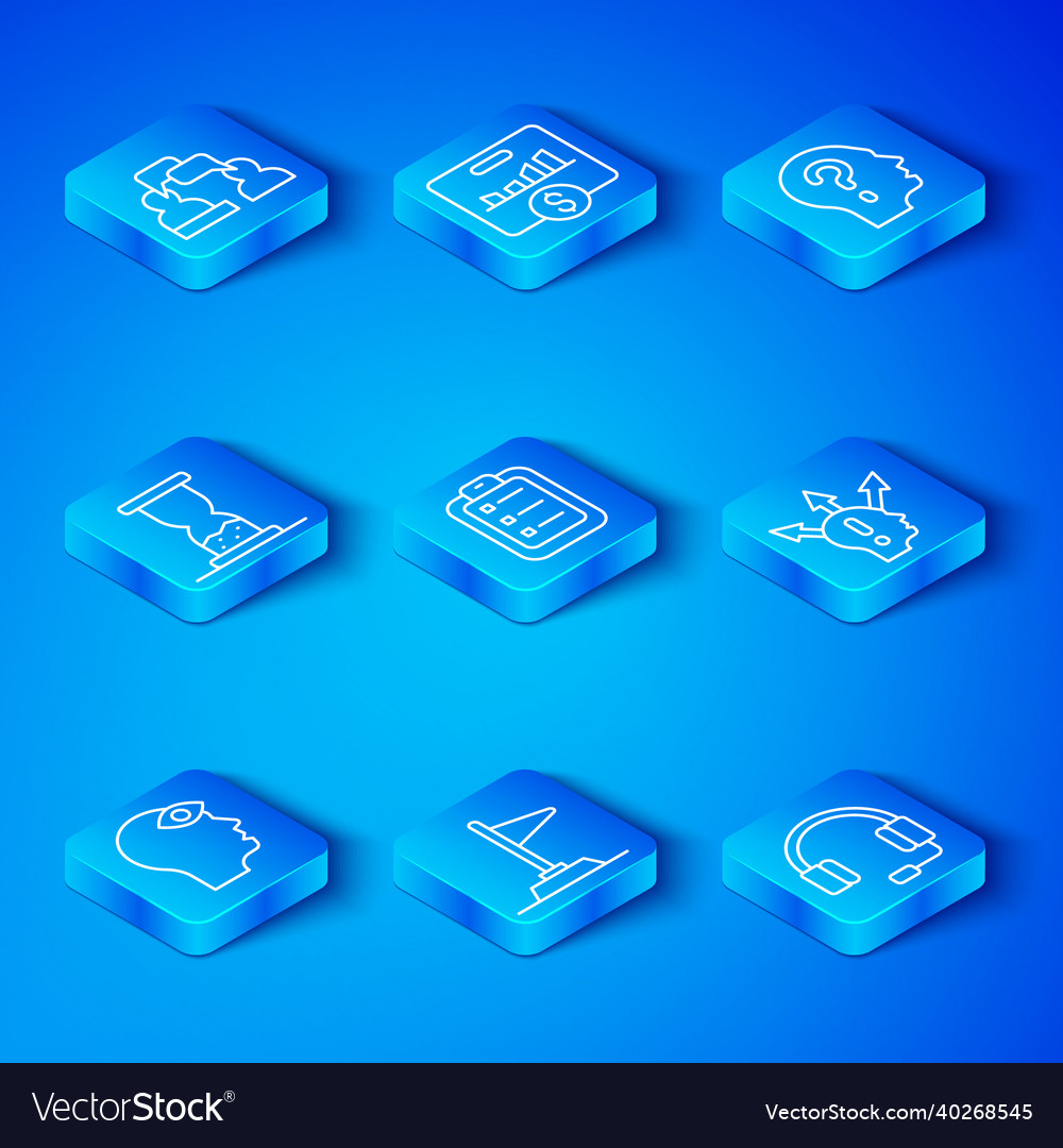Set line man with third eye to do list vector image Set line man with third eye to do list