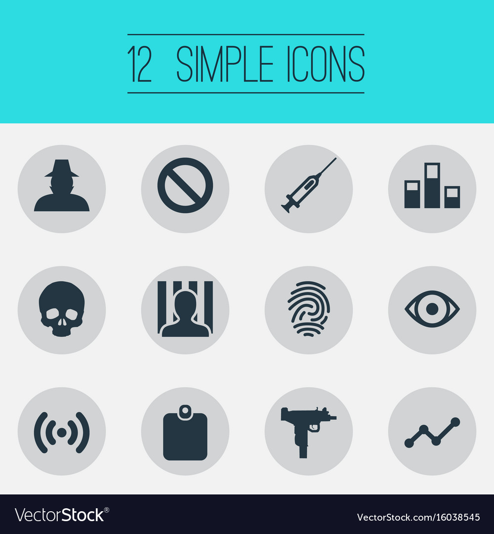 Set of simple fault icons