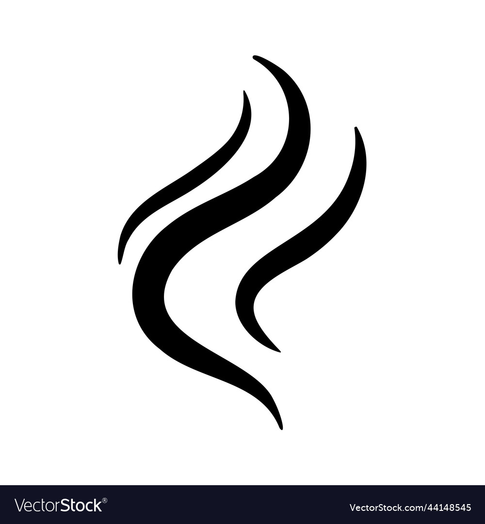 Smoke lines hot vapors that evaporate from food Vector Image