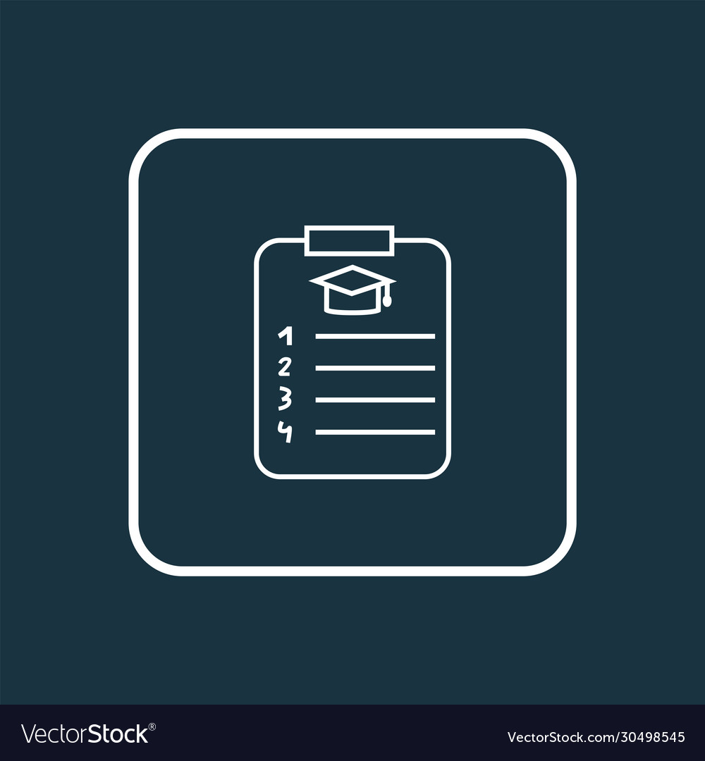 Study program icon line symbol premium quality