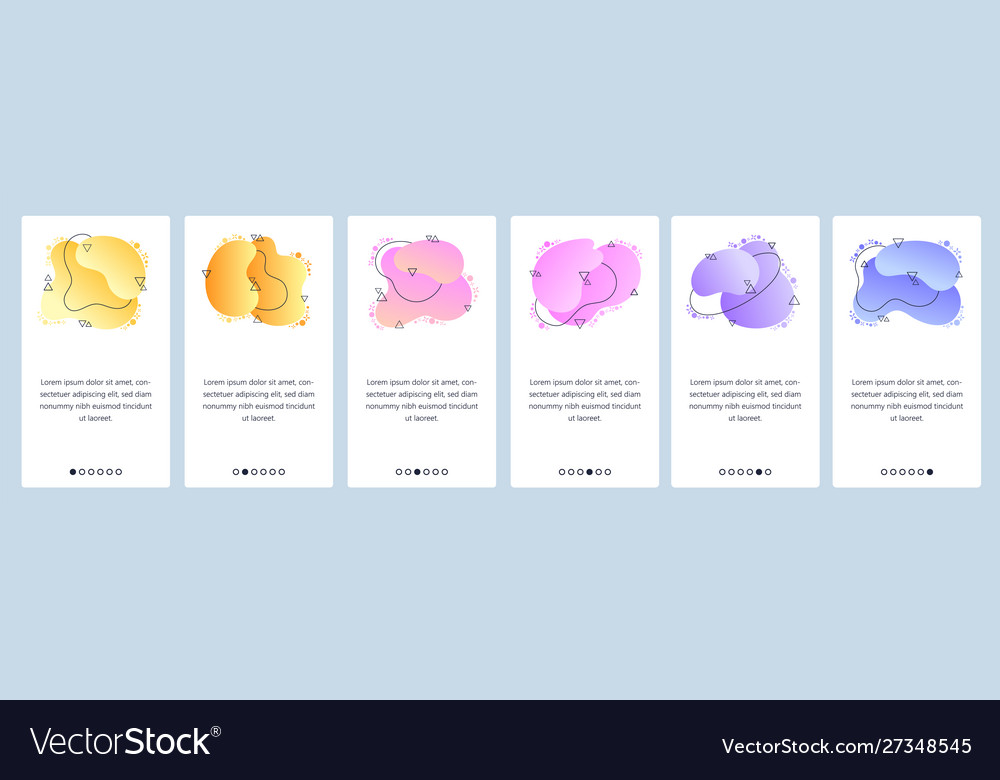 Website and mobile app onboarding screens