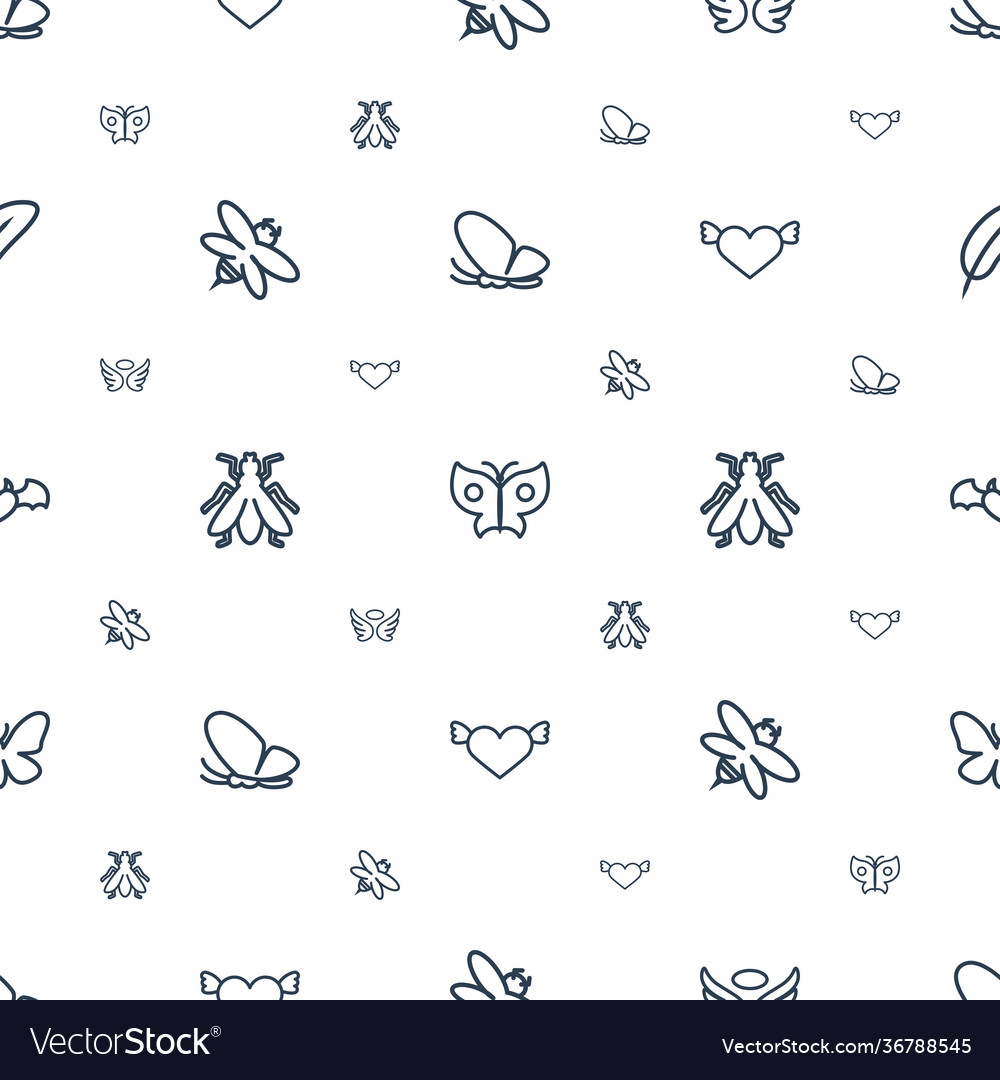 Wing icons pattern seamless white background