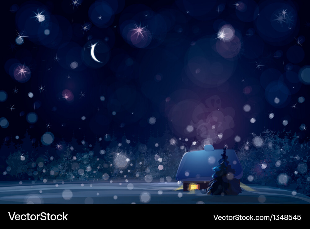 Winter Forest Landscape Royalty Free Vector Image