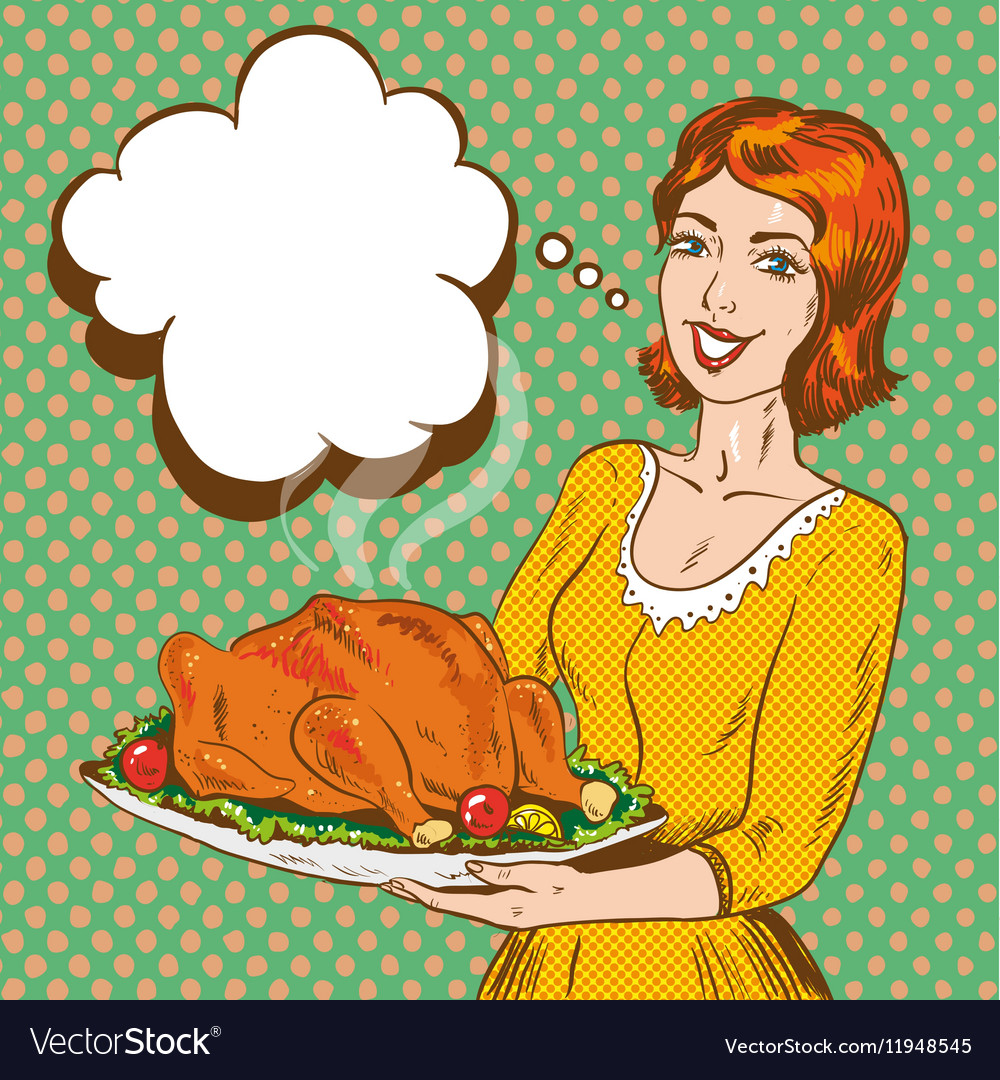 Woman with thanksgiving