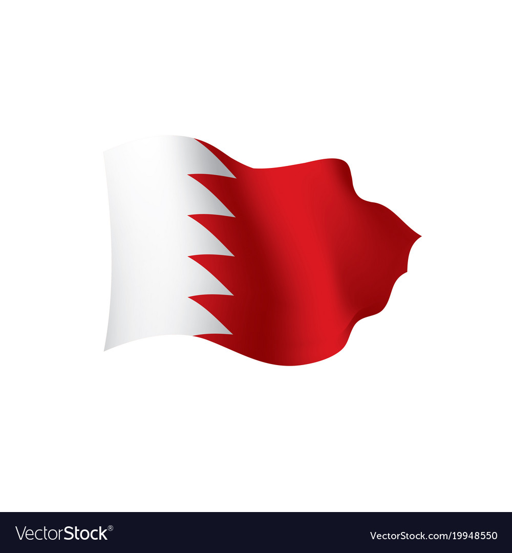 Bahrain flag Royalty Free Vector Image - VectorStock