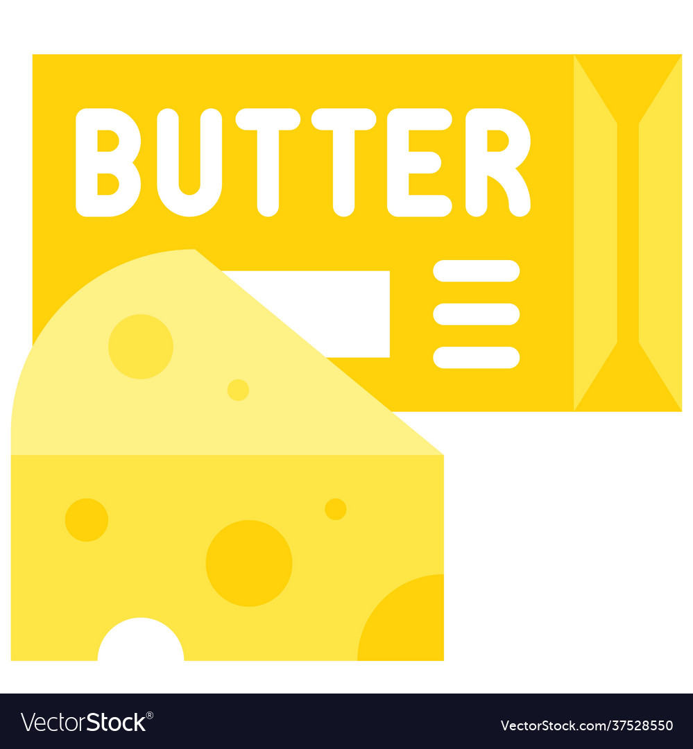 Cheese and butter icon supermarket shopping