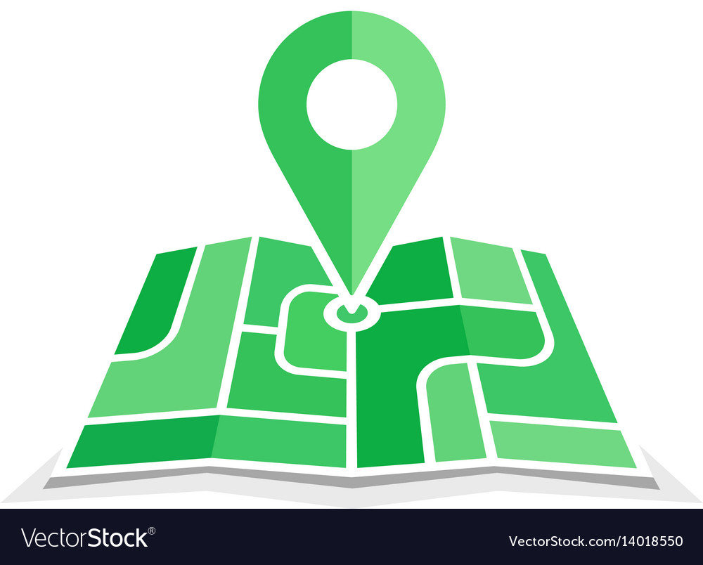 City map with pointer