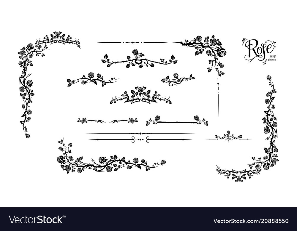 Design elements set vector image Design elements set