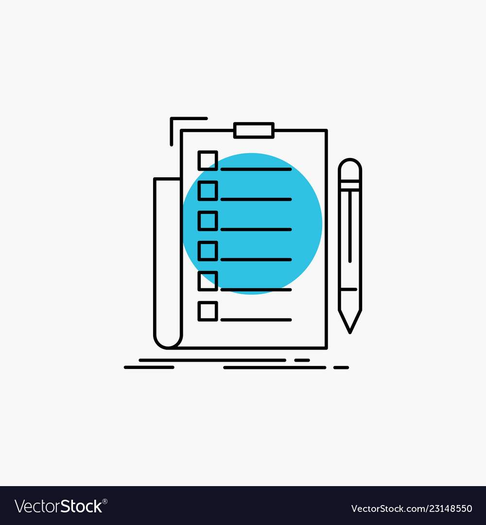 Expertise checklist check list document line icon