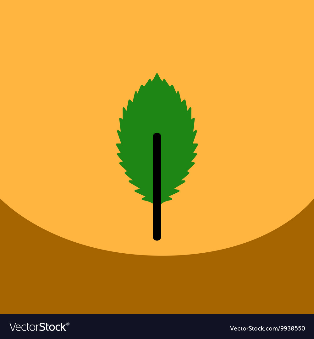 Flat icon design collection leaf of tree