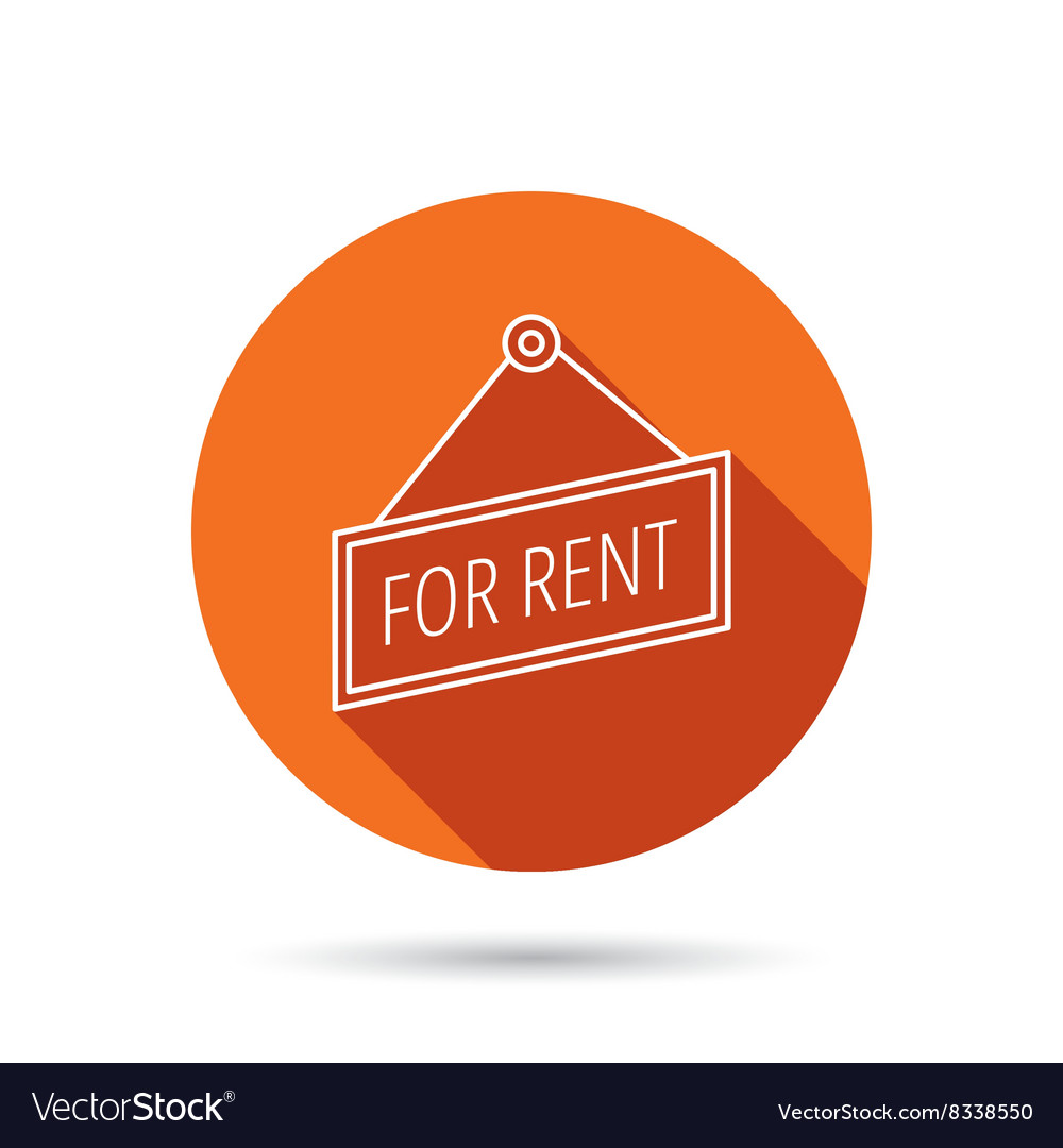 For Rent Icon Advertising Banner Tag Sign Vector Image