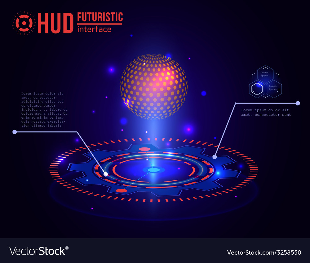 Futuristic HUD Interface - Digital Display