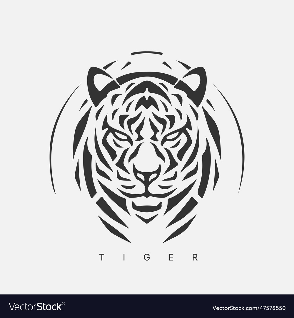 Modern abstract tiger logo template