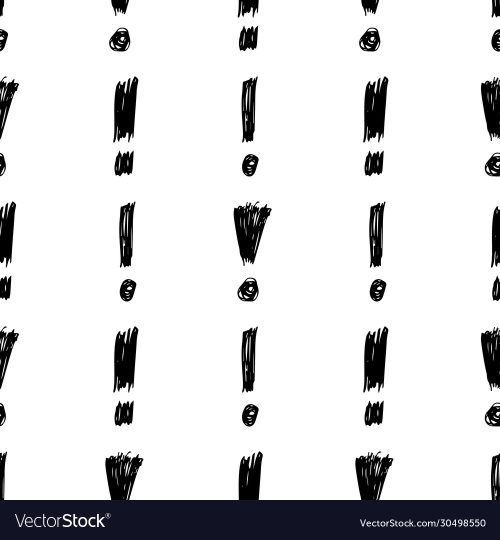 Seamless pattern with exclamation mark symbol