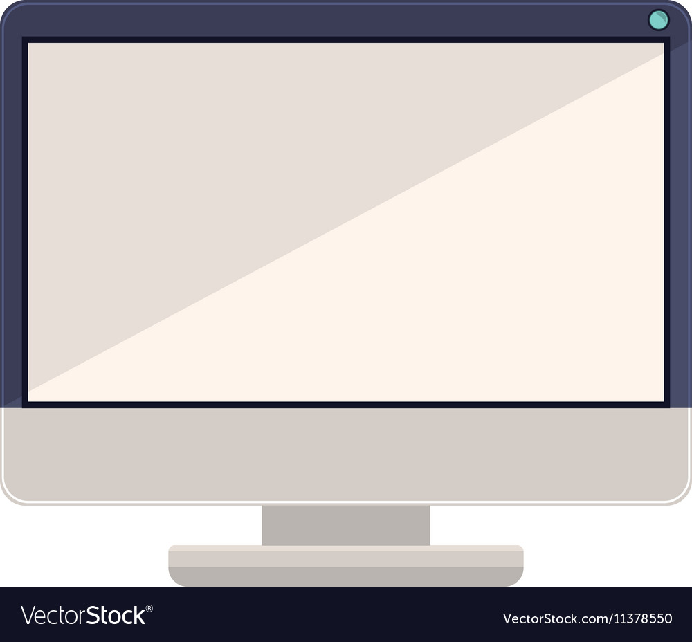 Tech computer with wide screen and flat display