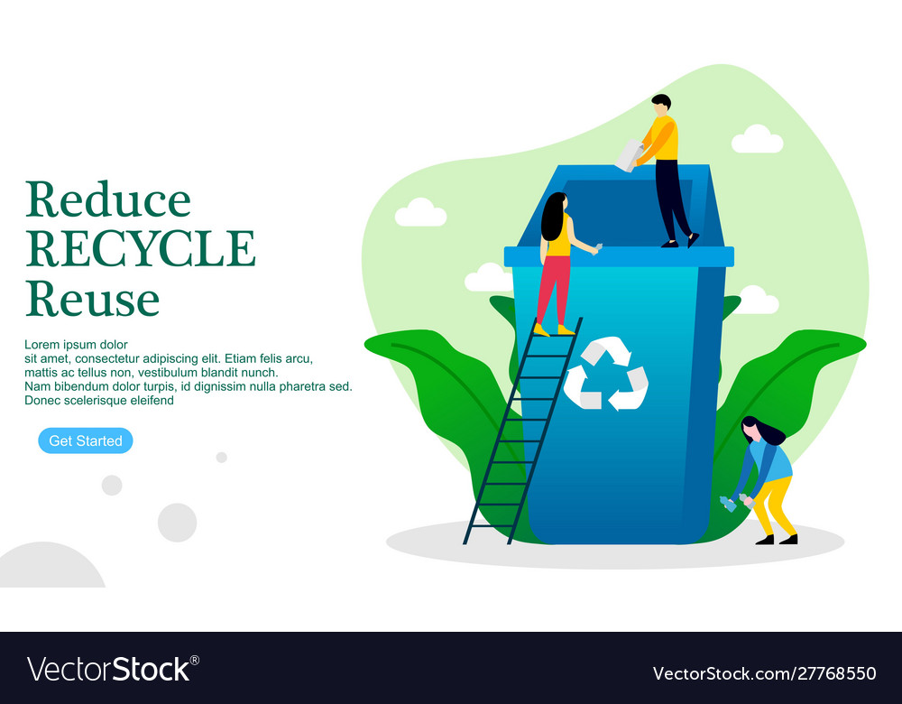 Web page design for recycling garbage