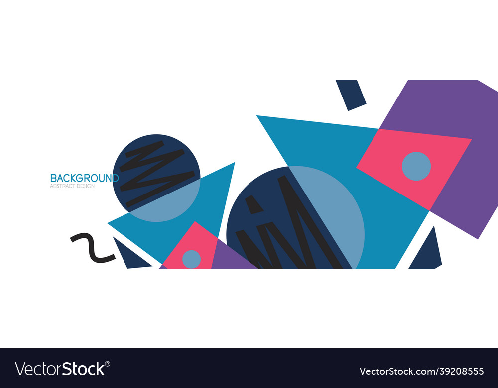Abstract background blocks lines triangles vector image Abstract background blocks lines triangles
