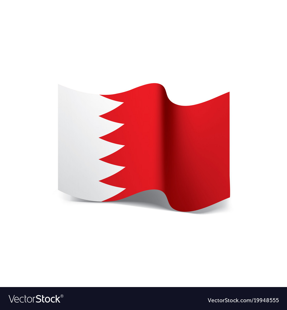 Bahrain flag Royalty Free Vector Image - VectorStock