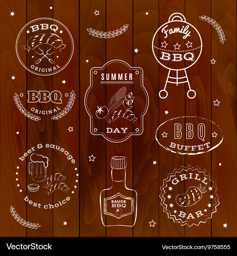 Barbecue set Royalty Free Vector Image - VectorStock