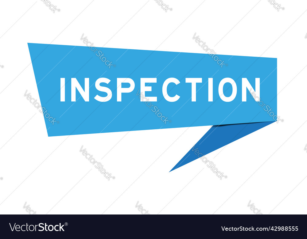 Blue color paper speech banner with word