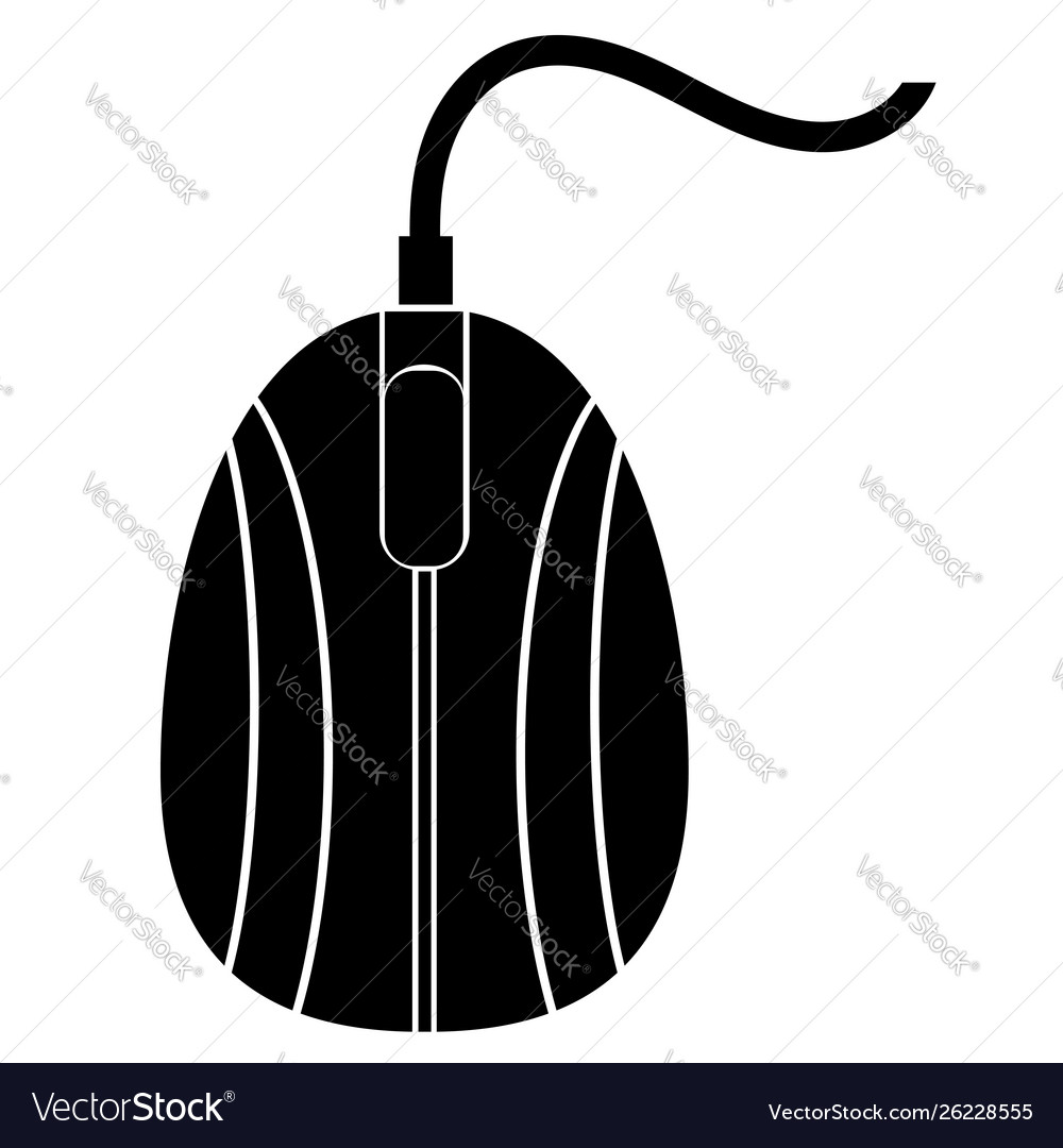 Computer mouse symbol isolated on white background