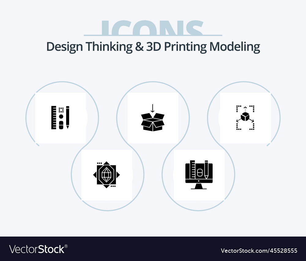 Design thinking and d printing modeling glyph