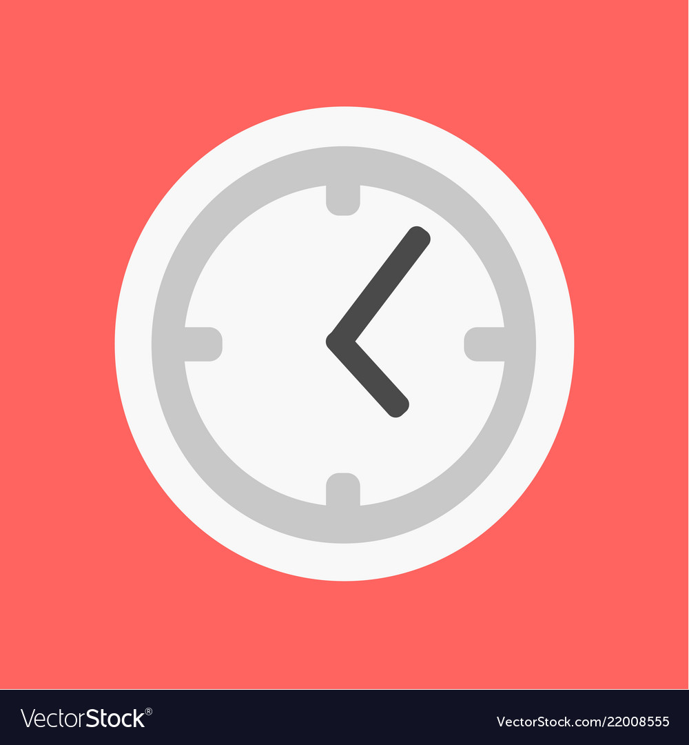 Flat Clock Timer Icon