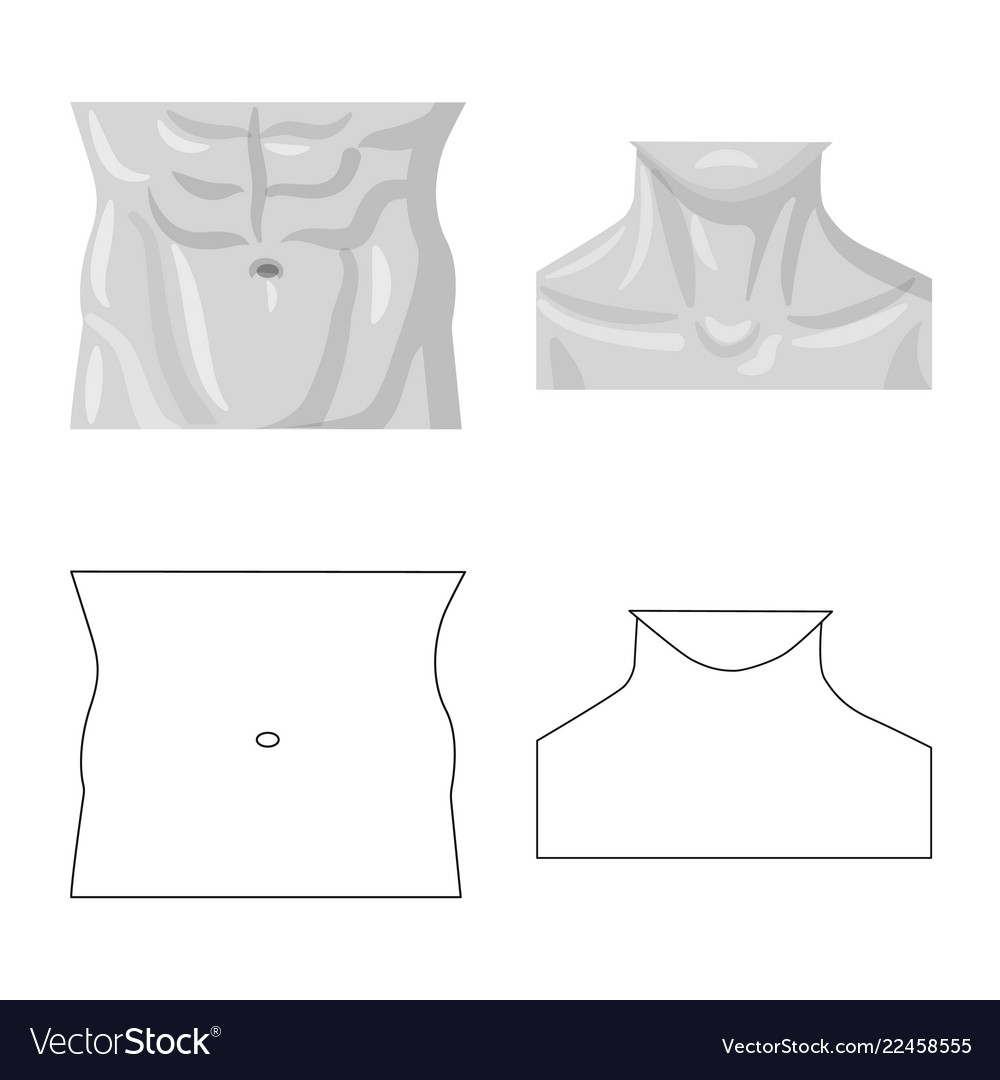 Isolated object of human and part symbol set
