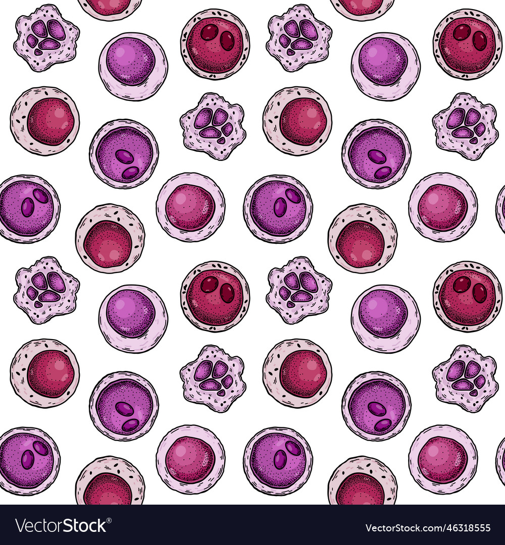 Stem Cell Seamless Pattern - Sketch
