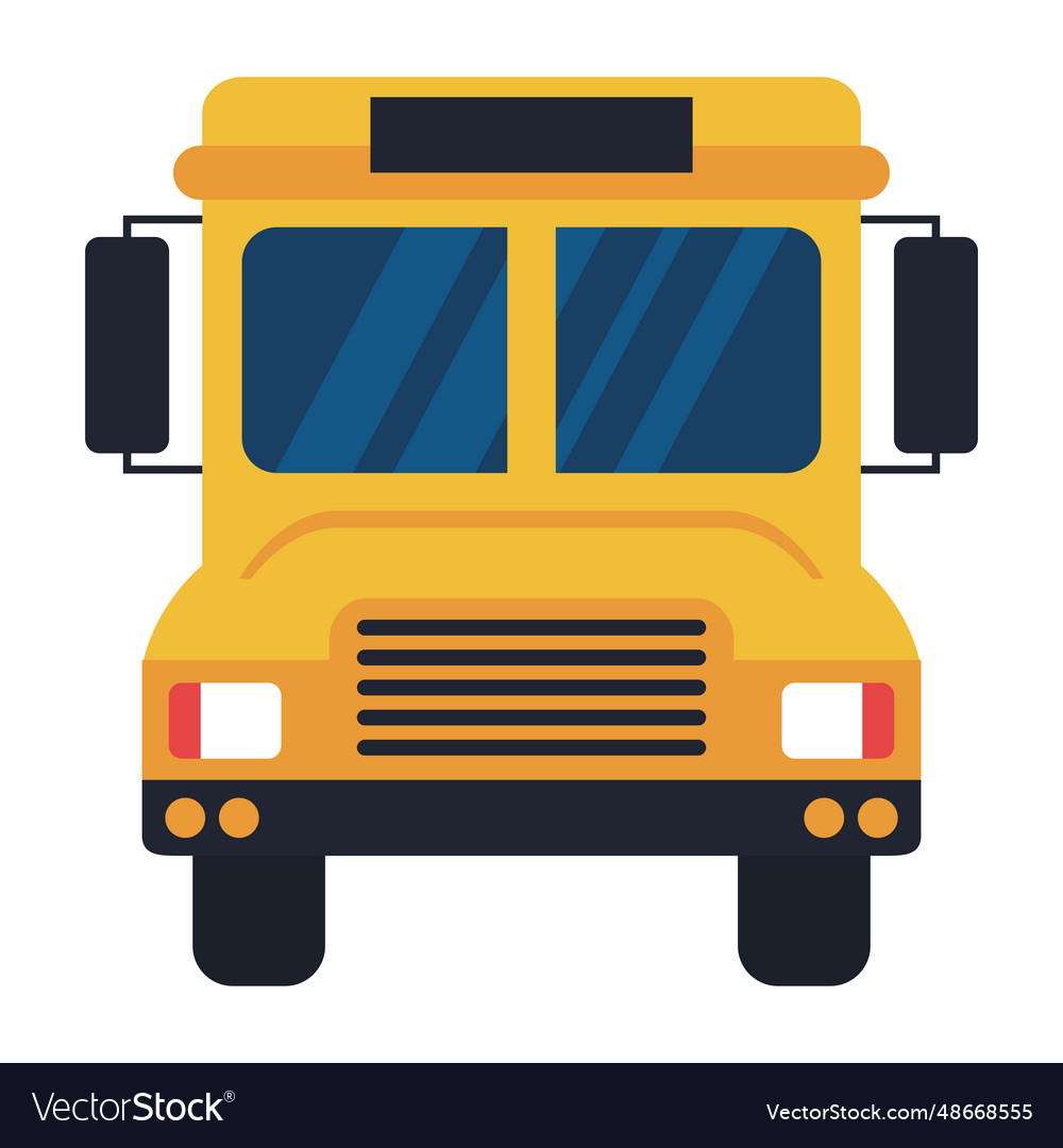 Students bus front view