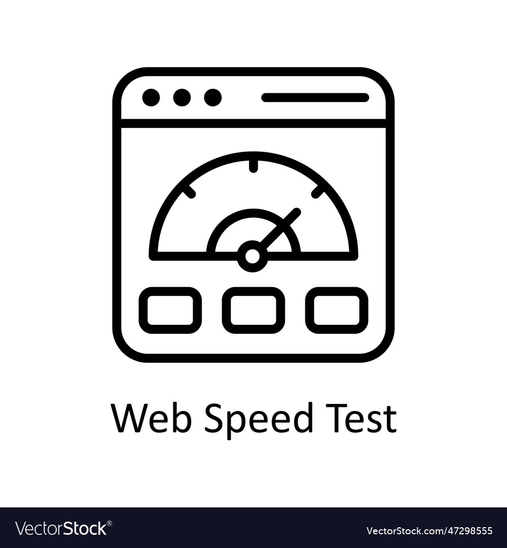 Web speed test outline icon design