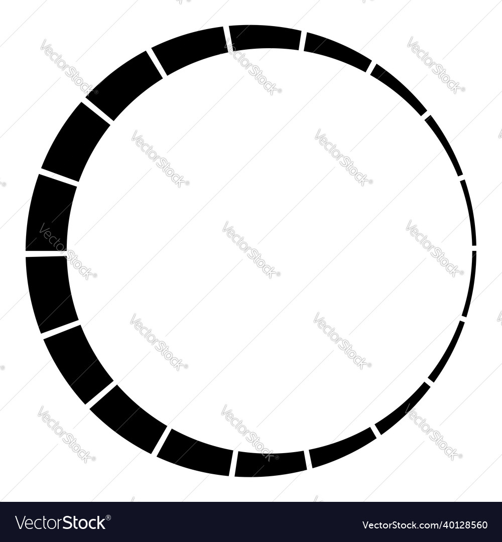 18 part section segmented circle abstract dashed vector image 18 part section segmented circle abstract dashed