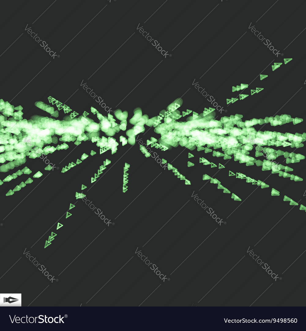 Array with dynamic emitted particles background