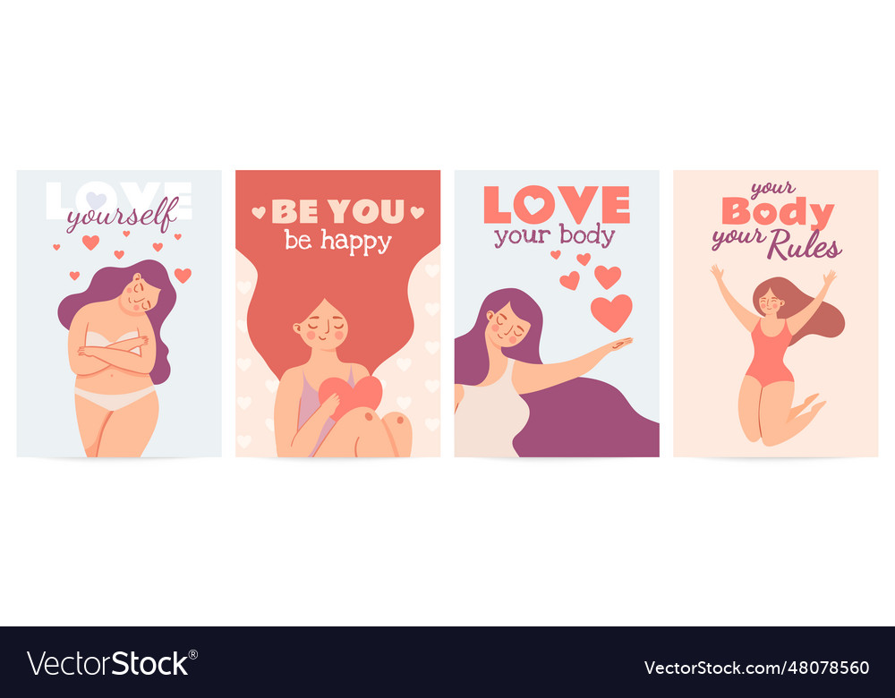 Body positive posters love yourself prints
