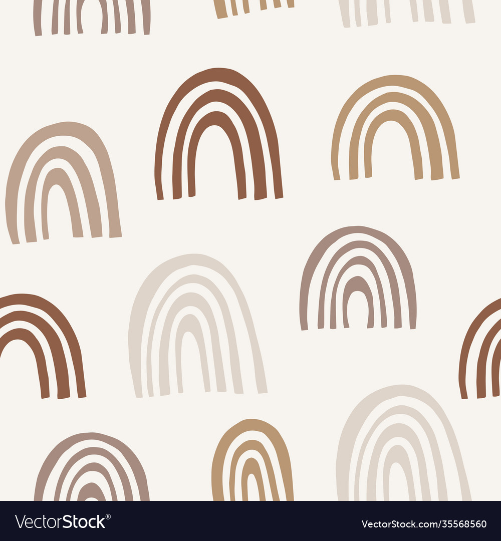 Boho Rainbow Seamless Pattern