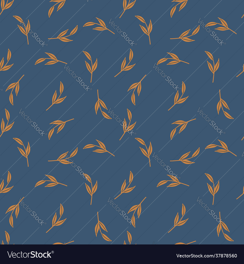 Botanic orange little random simple nordic twig Vector Image Botanic orange little random simple nordic twig
