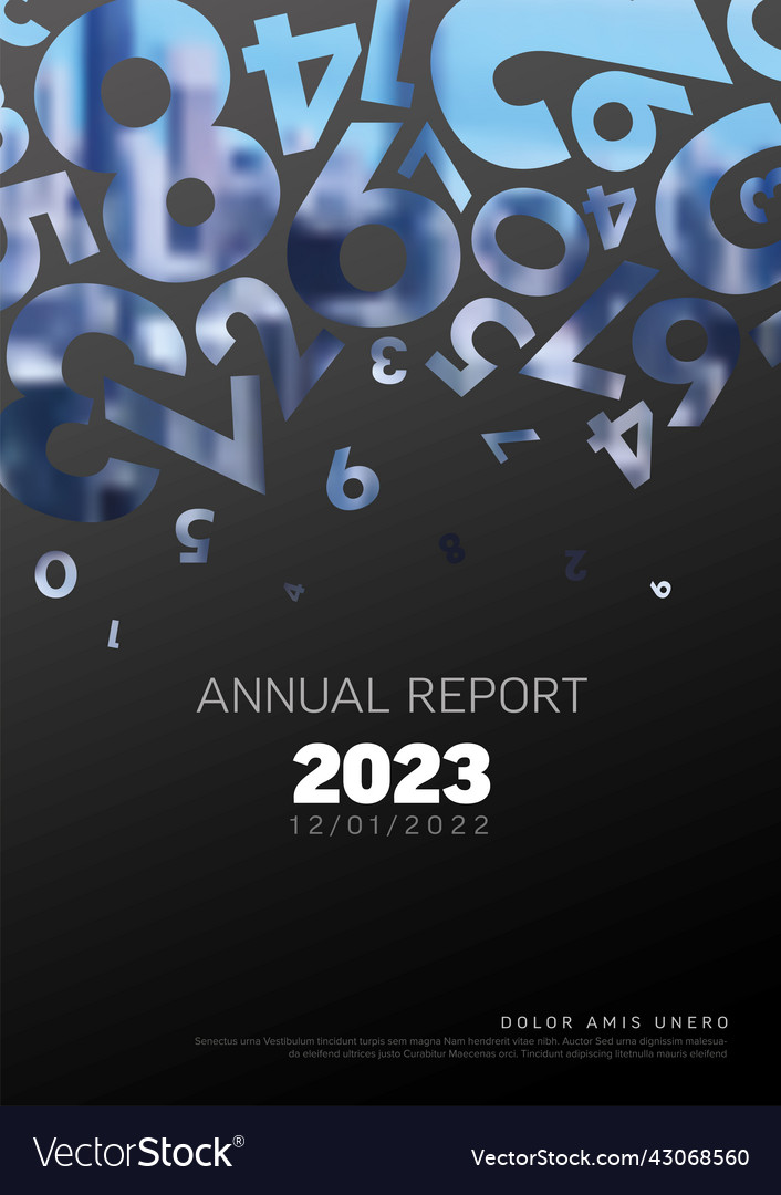 Dark annual report front cover page Template