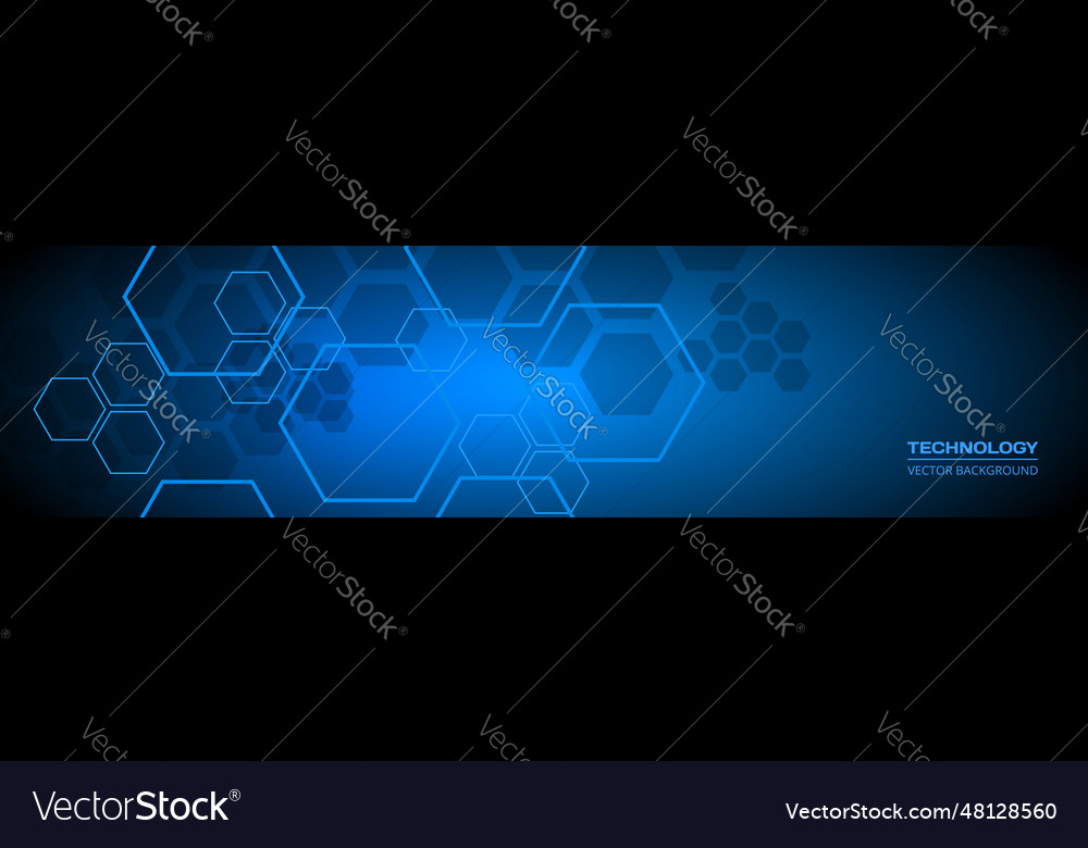 Dark blue technology abstract wide background